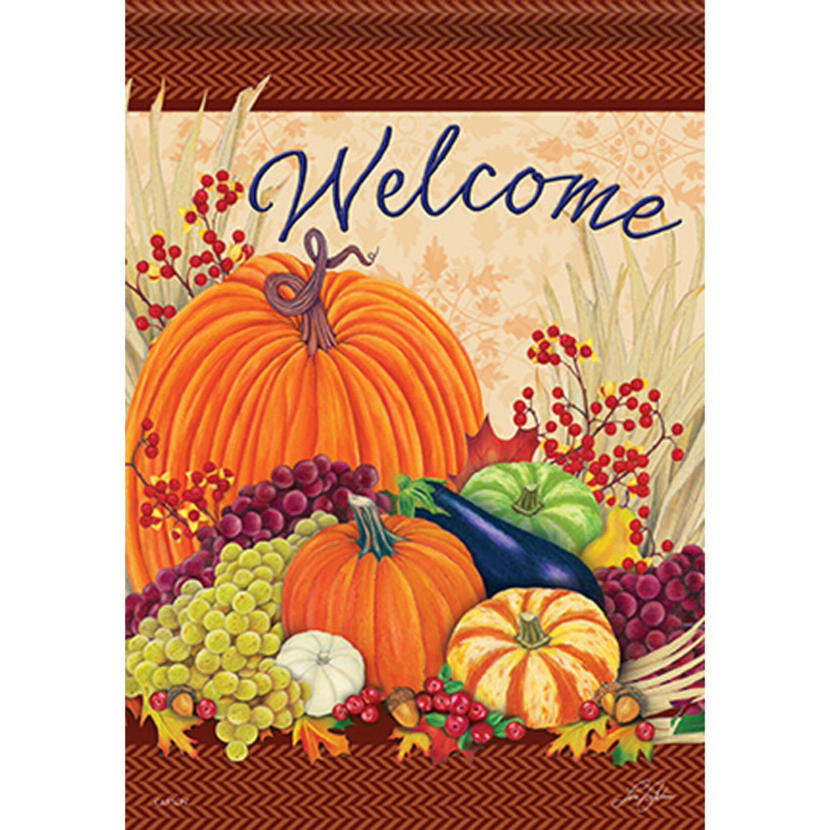 Carson Thanksgiving Bounty Garden Flag
