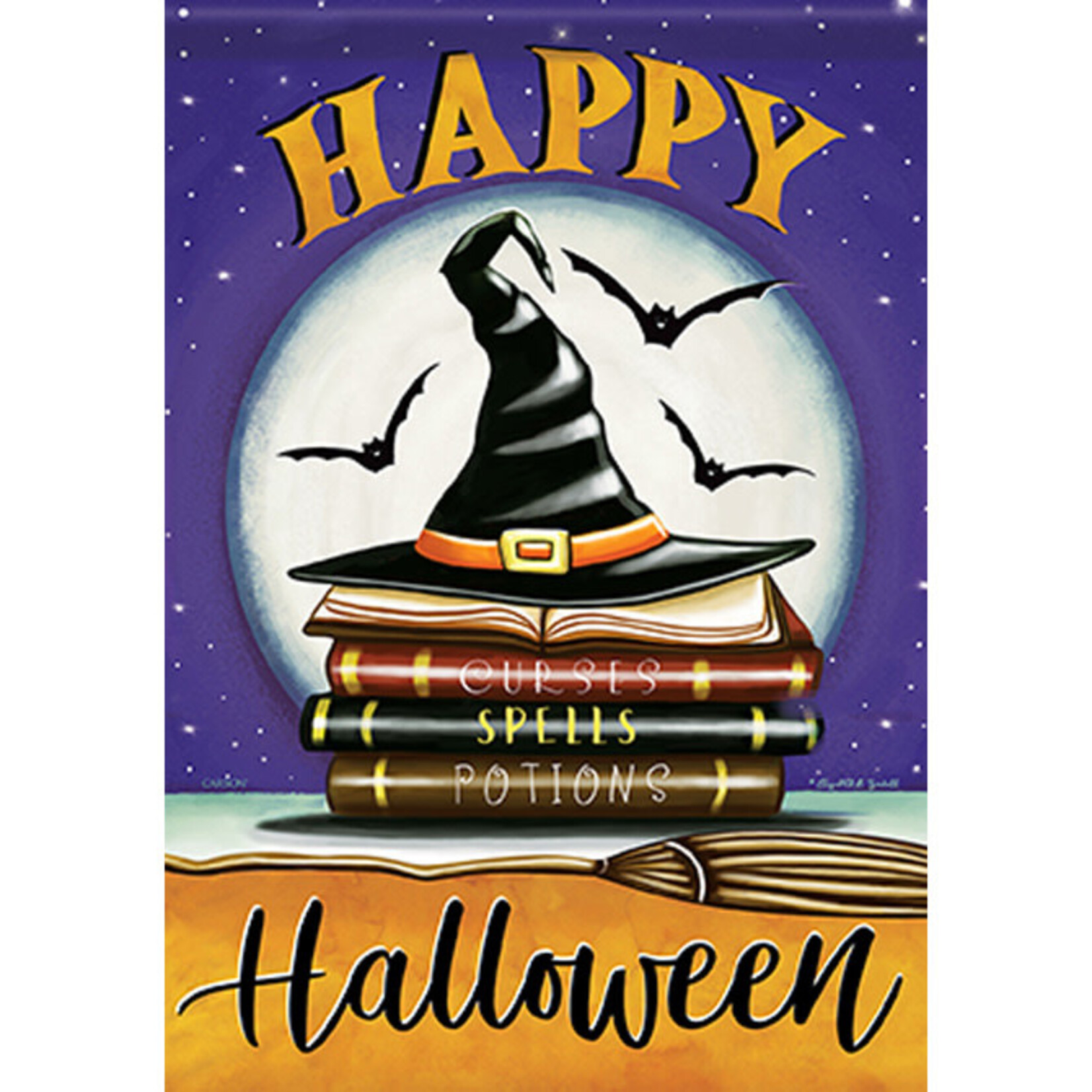 Carson Witch Hat & Boo Garden Flag