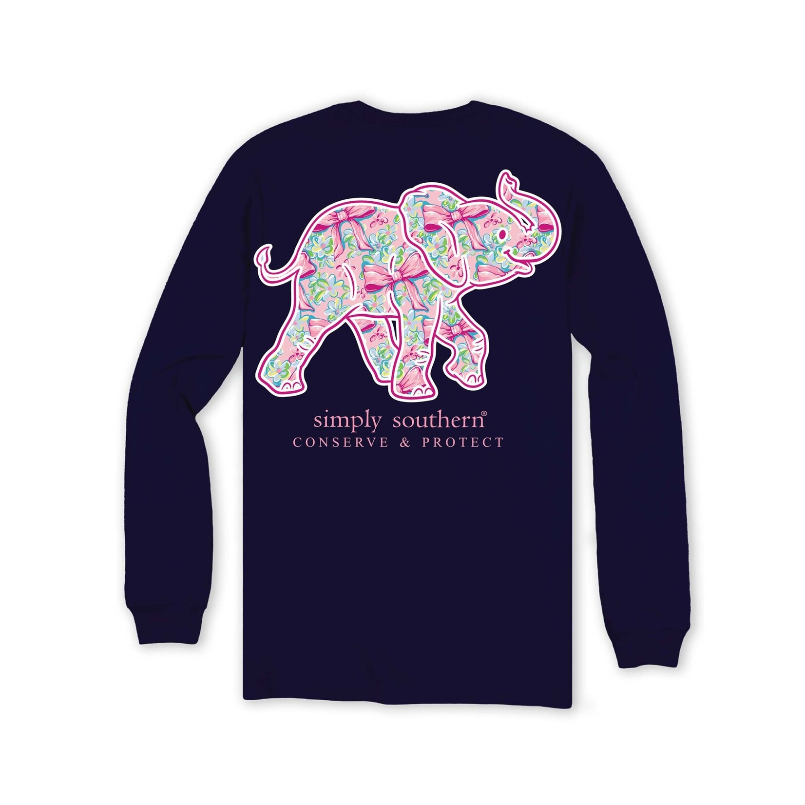 Simply Southern Simply Southern Long Sleeve Elephant Tracking Bow Eclipse