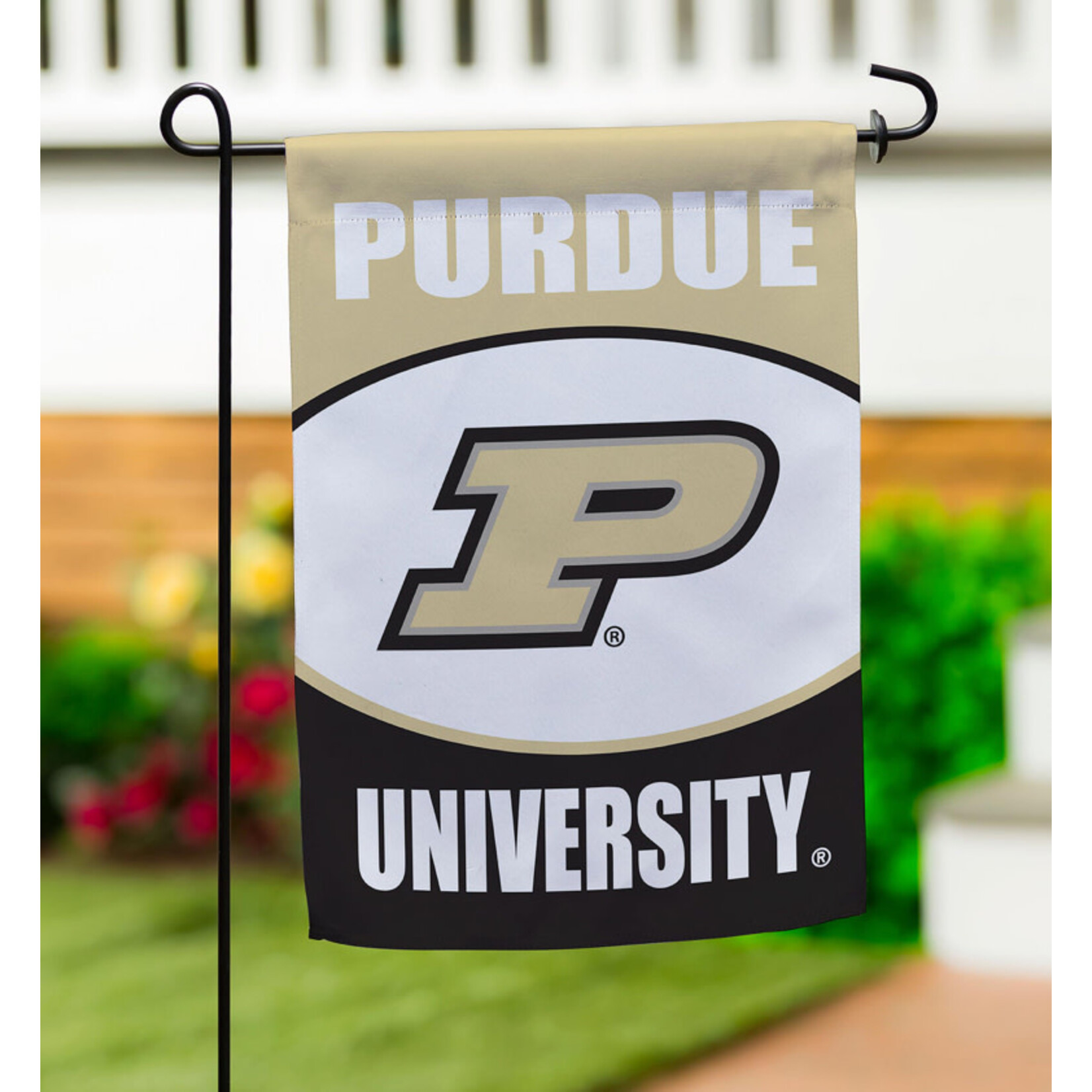 Evergreen Purdue University Suede Garden Flag