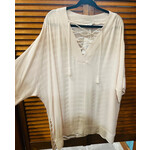 Simply Noelle Simply Noelle Tunic Cover Up Sand Gold Stripe S/M