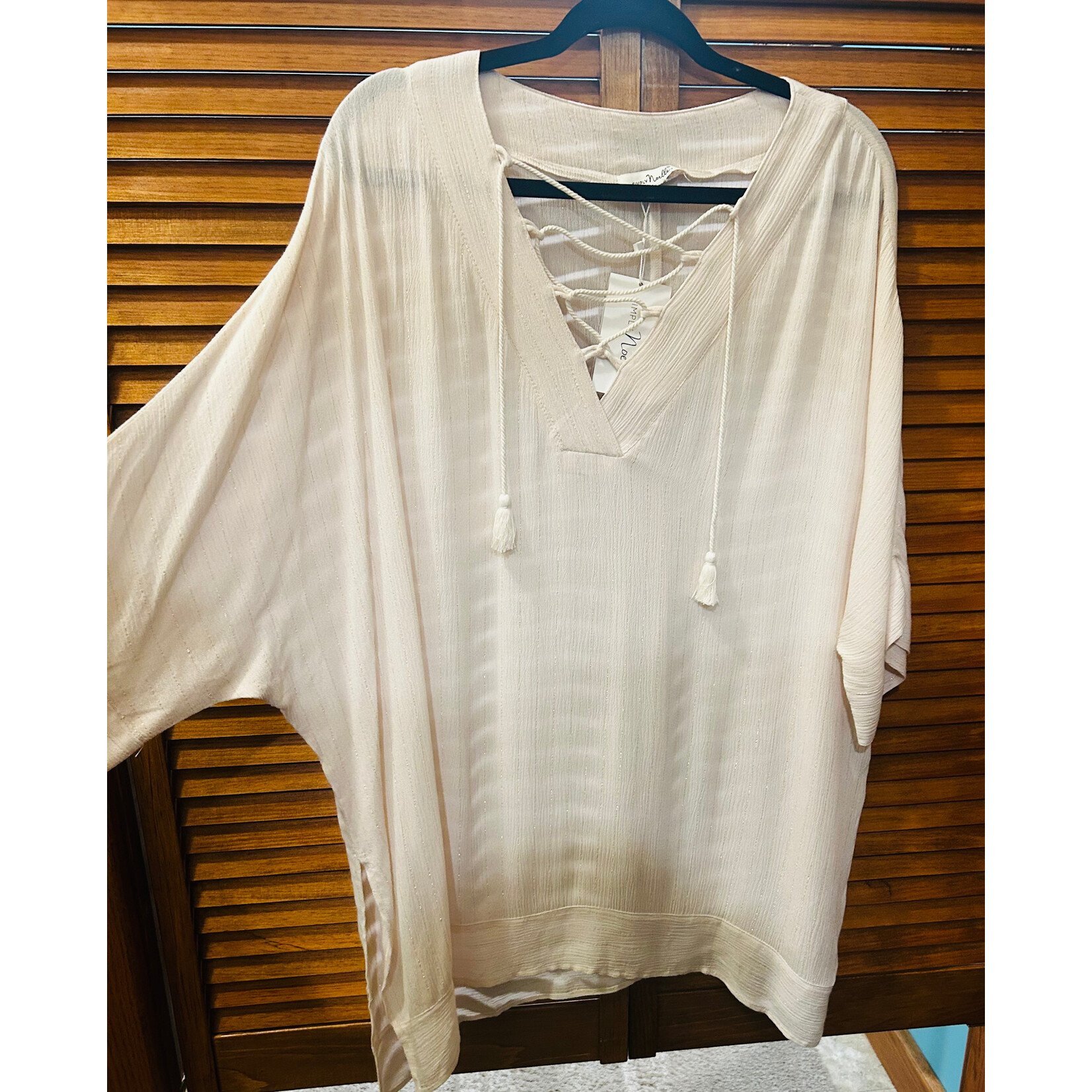 Simply Noelle Simply Noelle Tunic Cover Up Sand Gold Stripe S/M