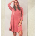 Simply Noelle Simply Noelle Hooded Dress Salmon S/M