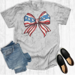 The Way Down South The Way Down South 4th of July Coquette Bow Graphic Tee Smoke