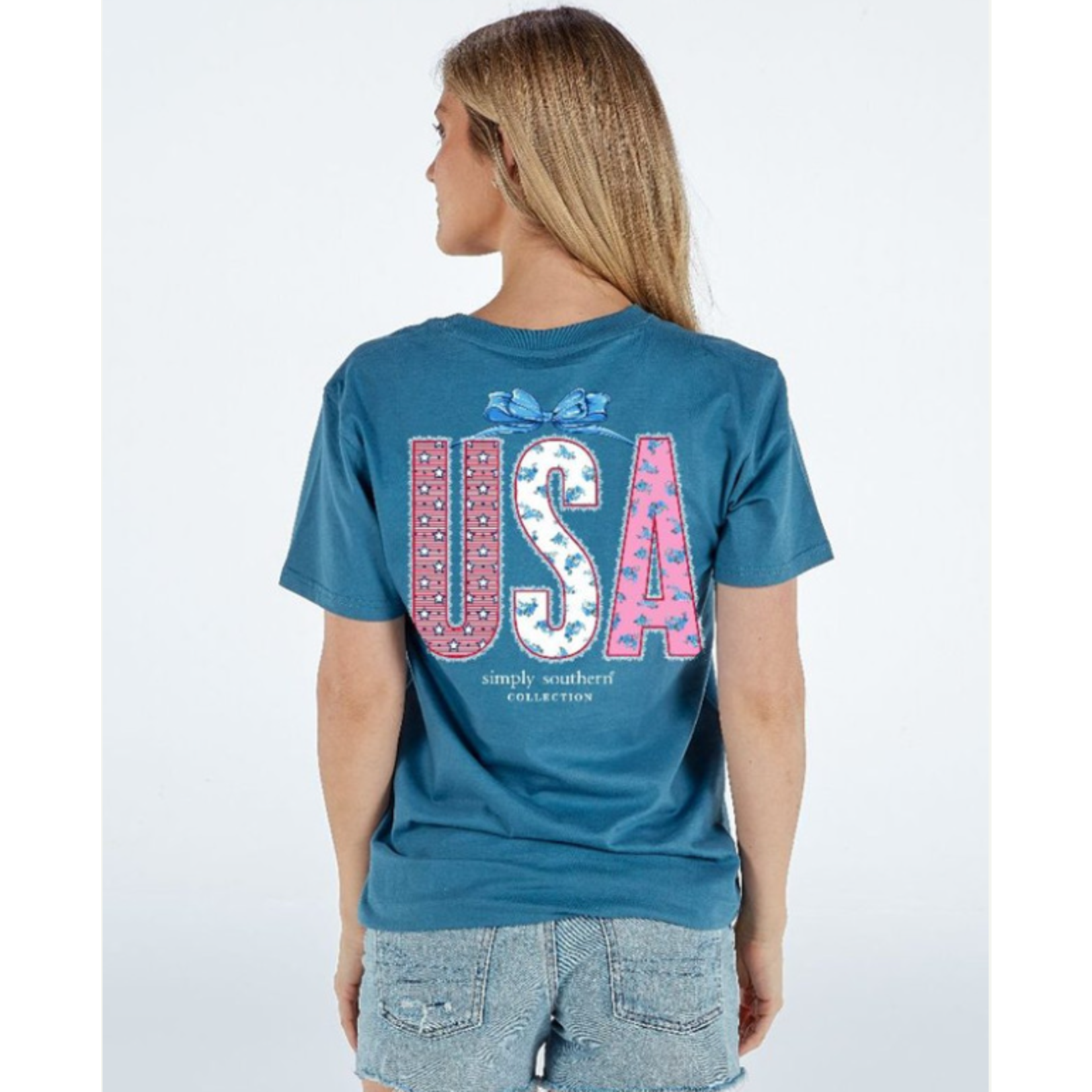 Simply Southern Simply Southern Short Sleeve Tee Lace USA Comet