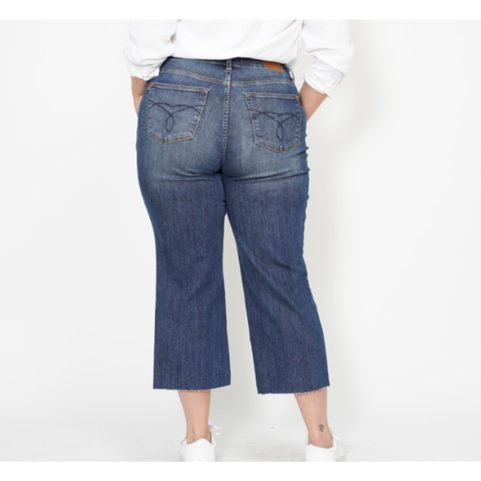 Judy Blue Judy Blue HW Back Pocket Embroidery Crop Wide 88873