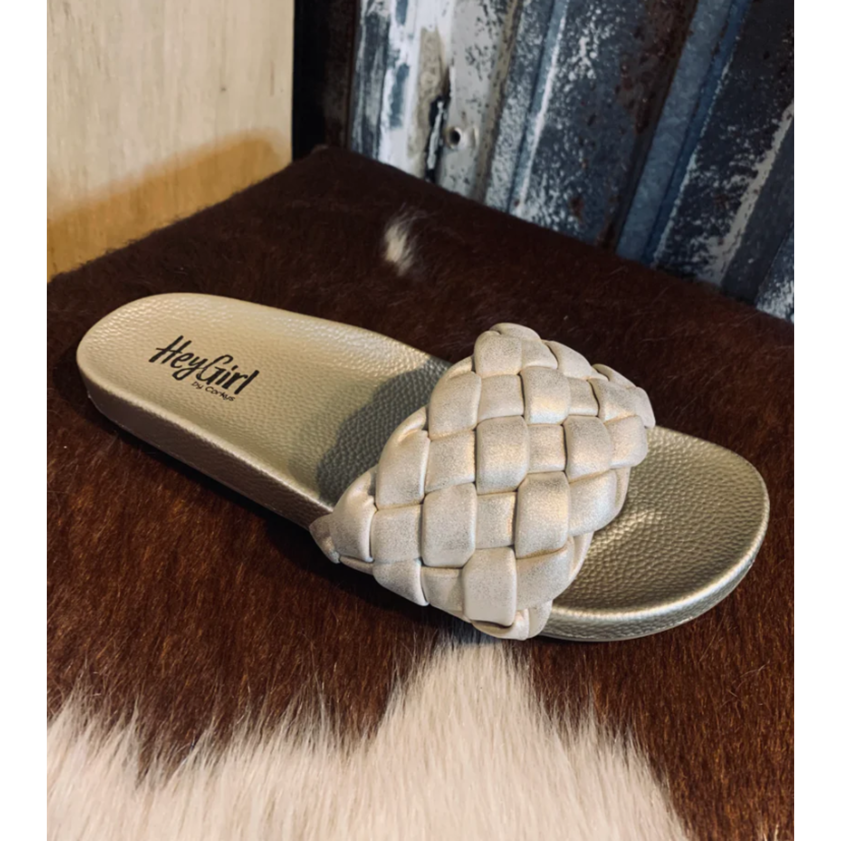 Corkys Corkys Extra Sandal Washed Gold Metallic