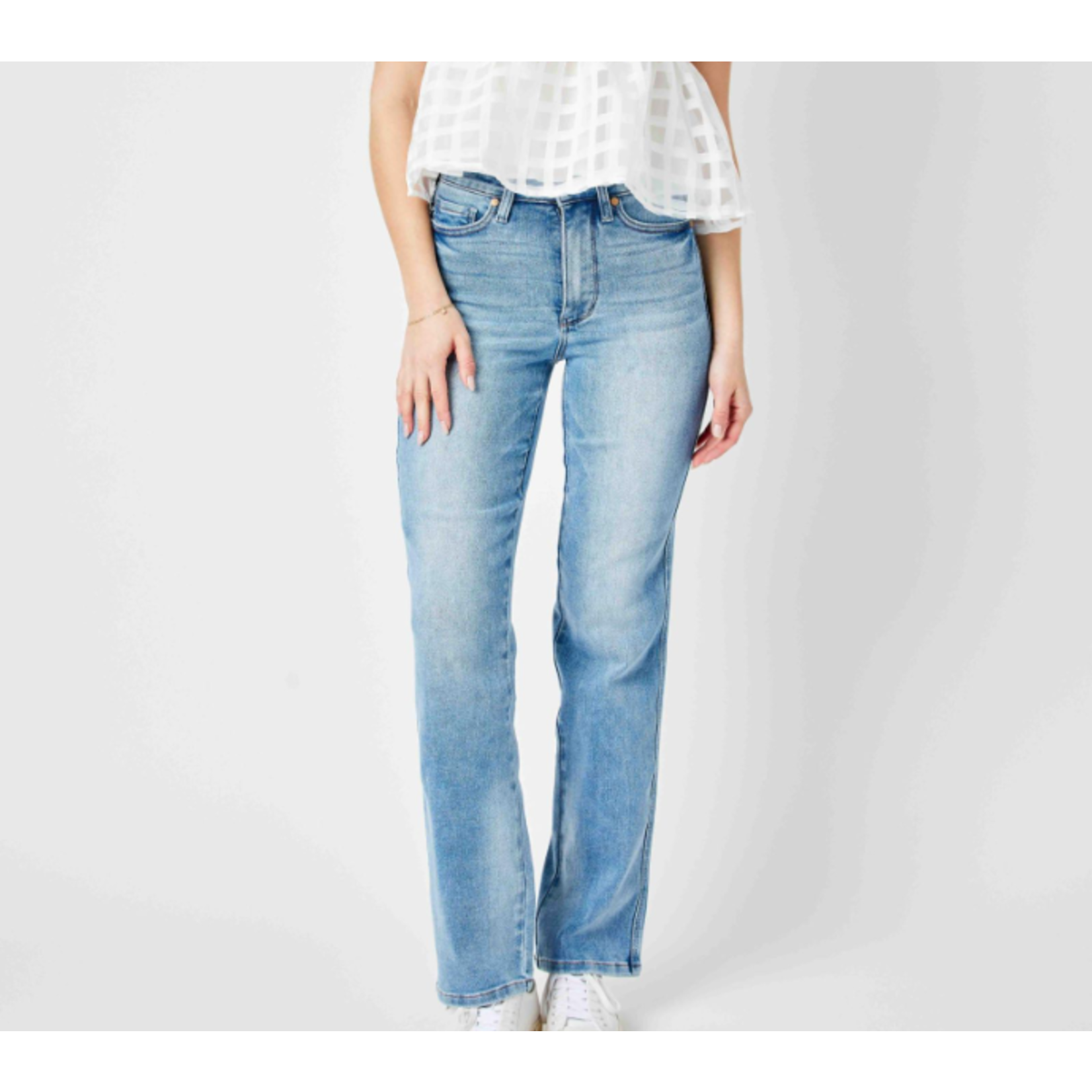 Judy Blue Judy Blue HW Tummy Control Contrast Wash Straight 88794