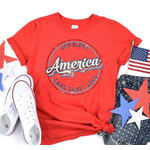 MidWest Tees Midwest Tees Retro God Bless America Tee