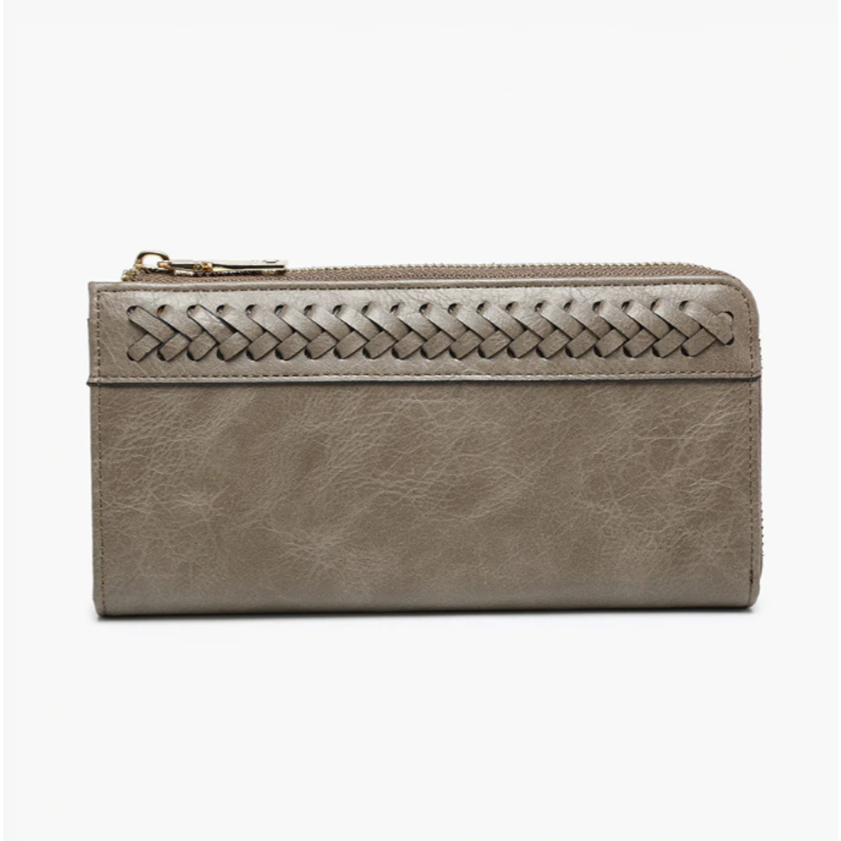 Jen & Co Jen & Co Gia Whipstitch Wallet Warm Grey WL2620