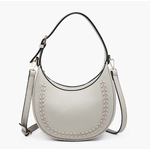 Jen & Co Jen & Co Tristan Whipstitch Shoulder Bag Warm Grey M2614