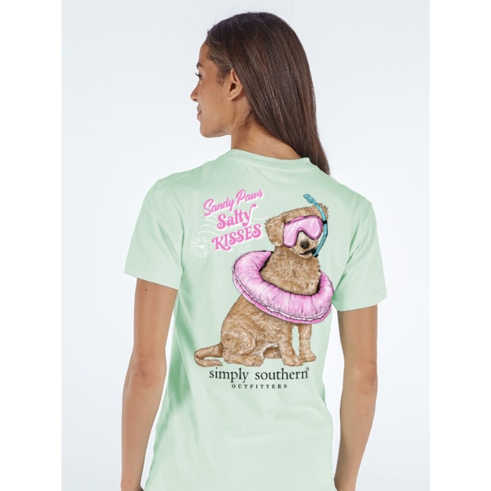 Simply Southern Simply Southern Short Sleeve Tee Paws Mint