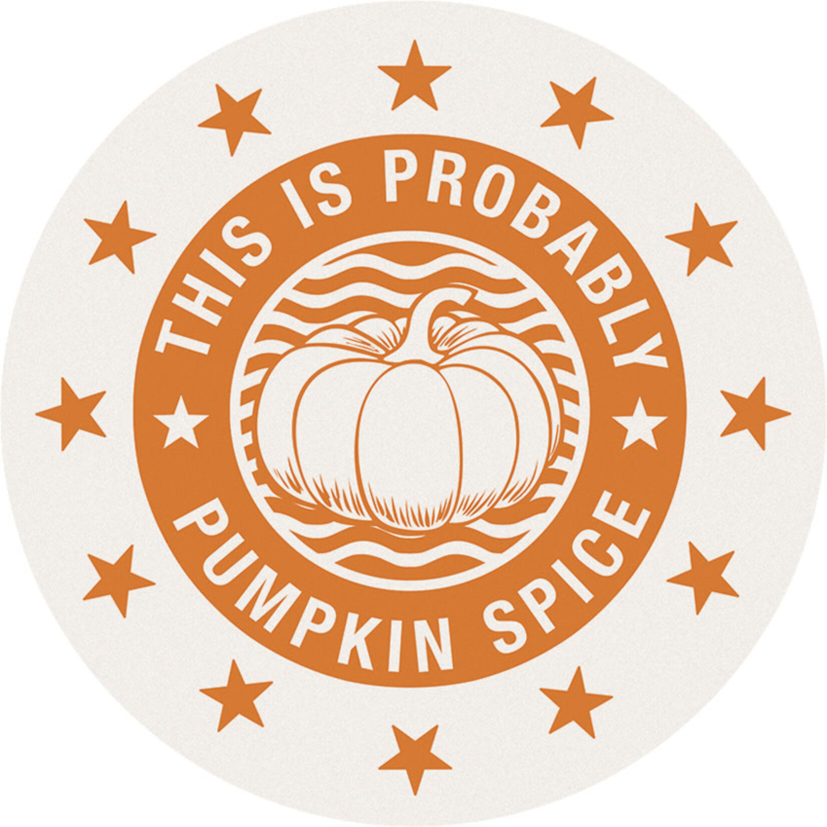 Carson Probably Pumpkin Spice Car Coaster CC75231