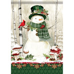 Carson Mushroom Snowman Garden Flag