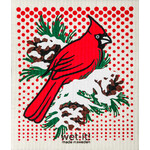 Swedish Treasures Wet It! Winter Cardinal Swedish Dishcloth