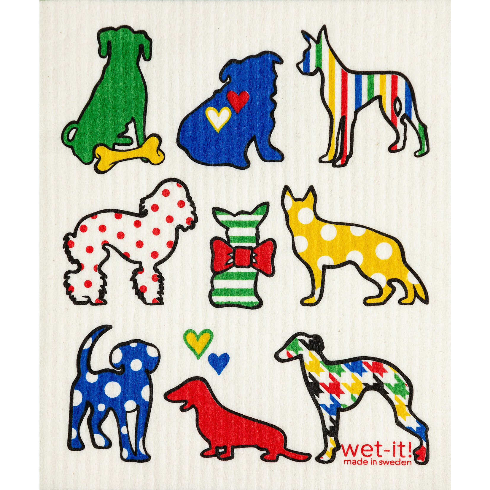 Swedish Treasures Wet It! Dog Lover Swedish Dishcloth