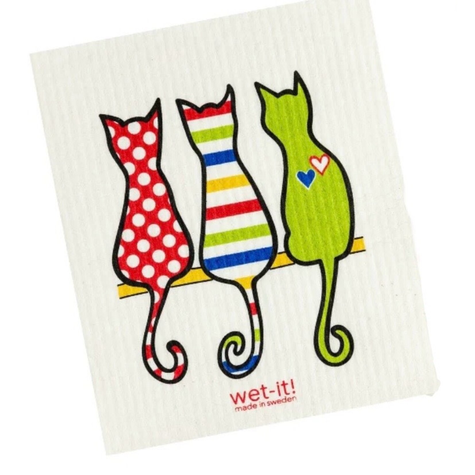 Swedish Treasures Wet It! Cat Lover Swedish Dishcloth