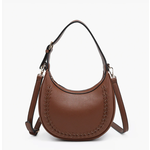 Jen & Co Jen & Co Tristan Whipstitch Shoulder Bag Brown M2614