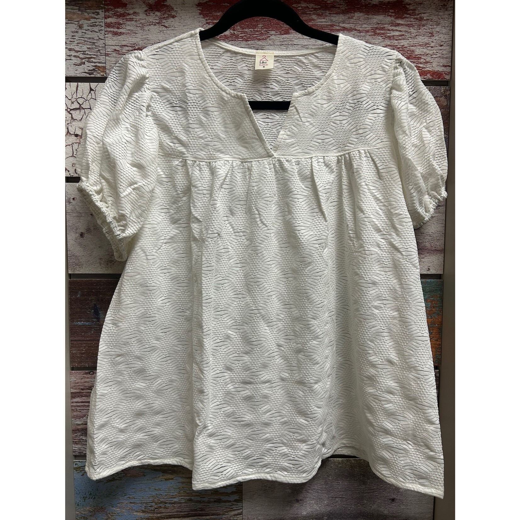 Sew in Love Sew in Love Knit Short Sleeve Top Off White