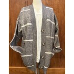 Sew in Love Sew in Love Striped Cardigan Gray