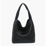 Jen & Co Jen & Co Rachel Handwoven Hobo Black M2631