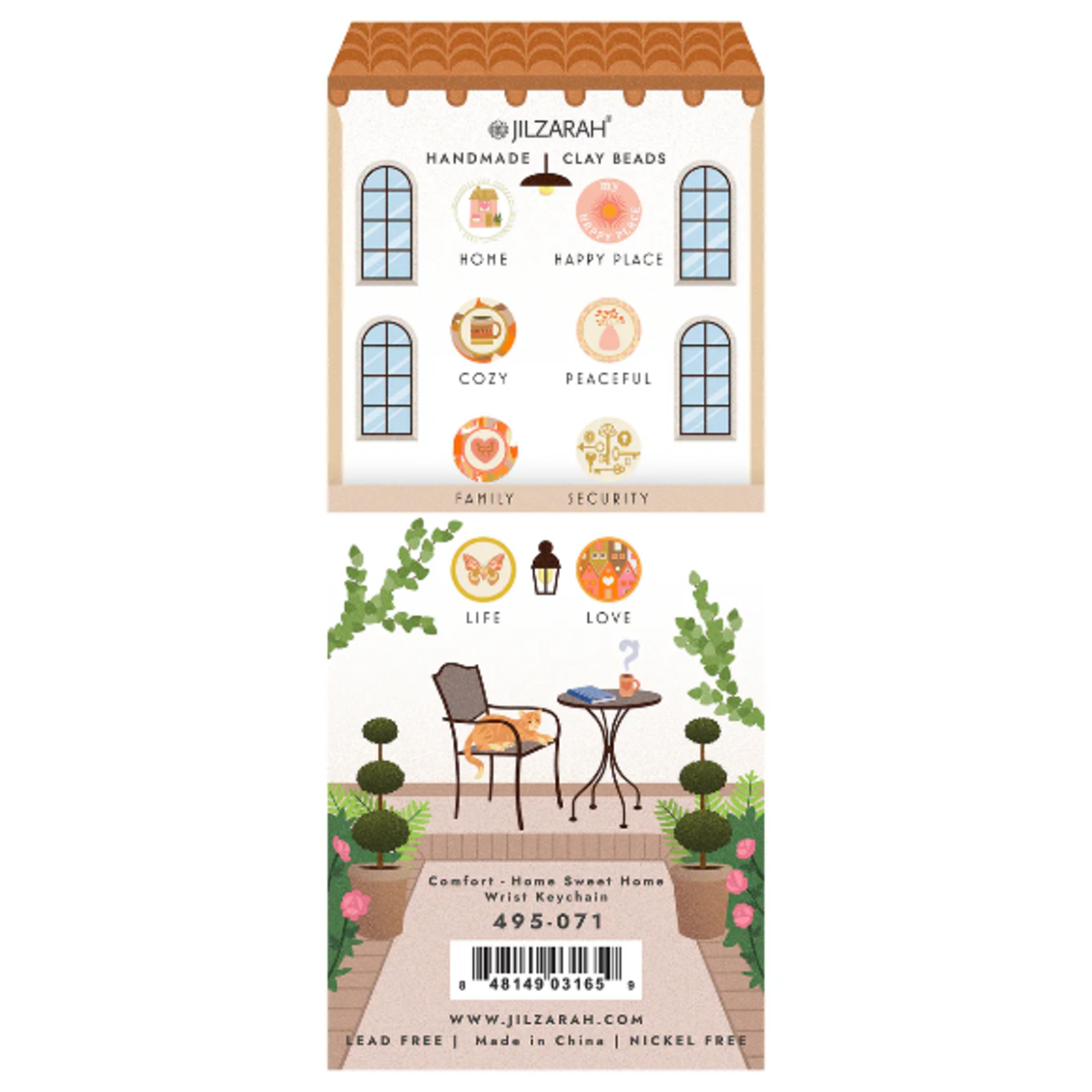 Jilzarah Jilzarah Home Sweet Home Wrist Keychain