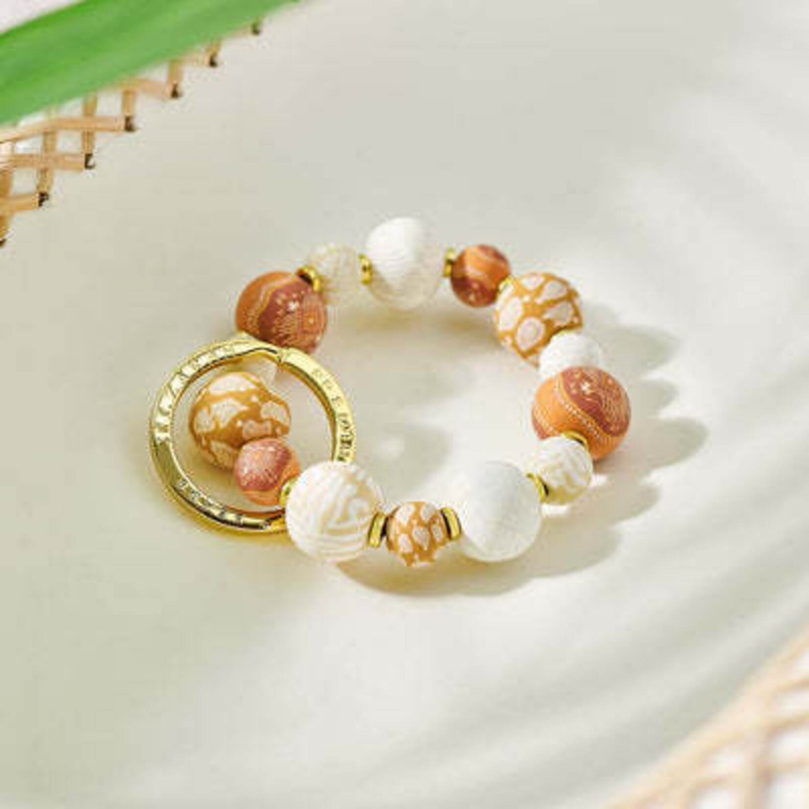 Jilzarah Jilzarah Small Bead Wrist Keychain Sahara