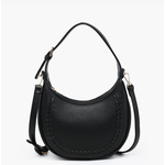 Jen & Co Jen & Co Tristan Whipstitch Shoulder Bag Black M214