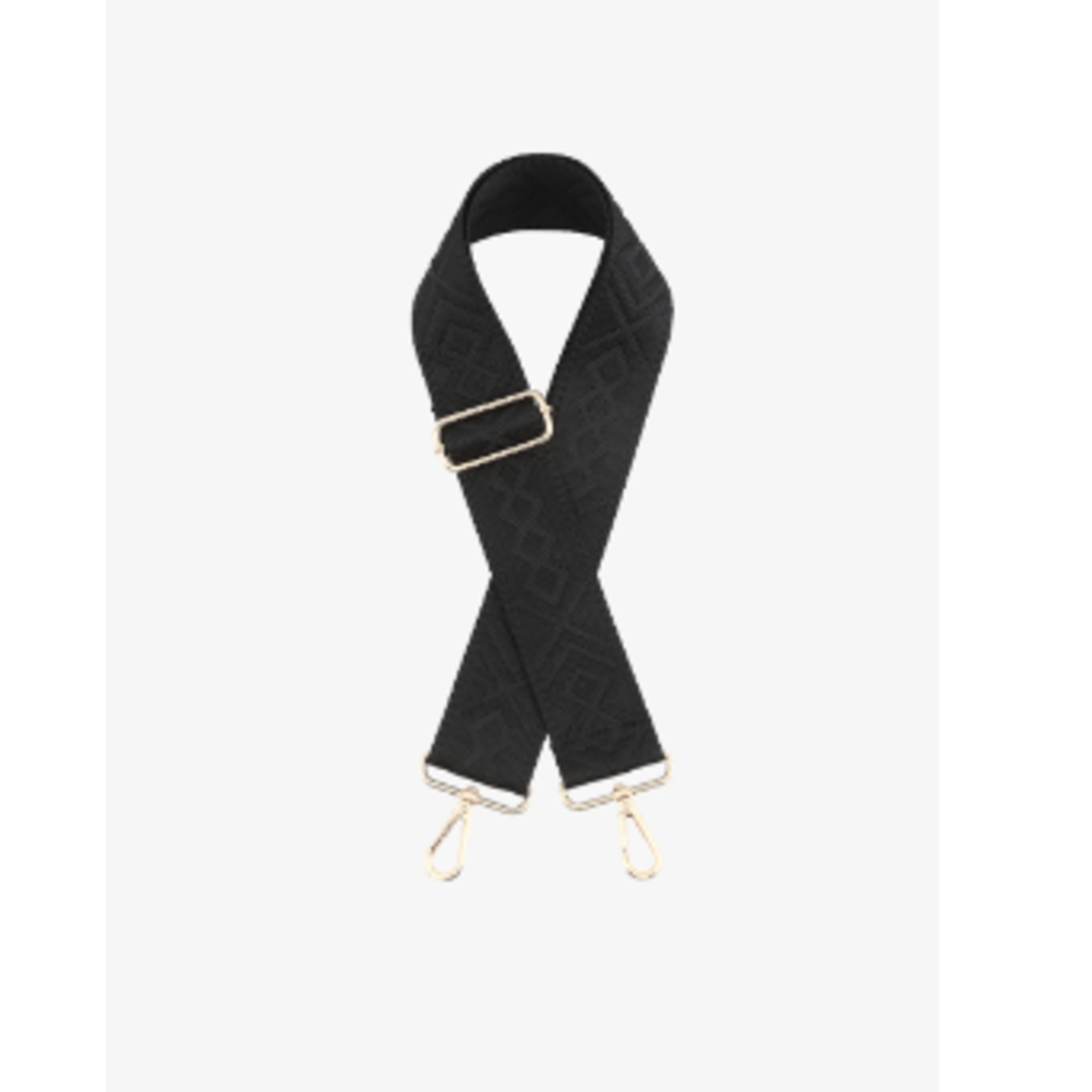 Jen & Co Jen & Co Bohemian Guitar Strap Black/Black STPBO