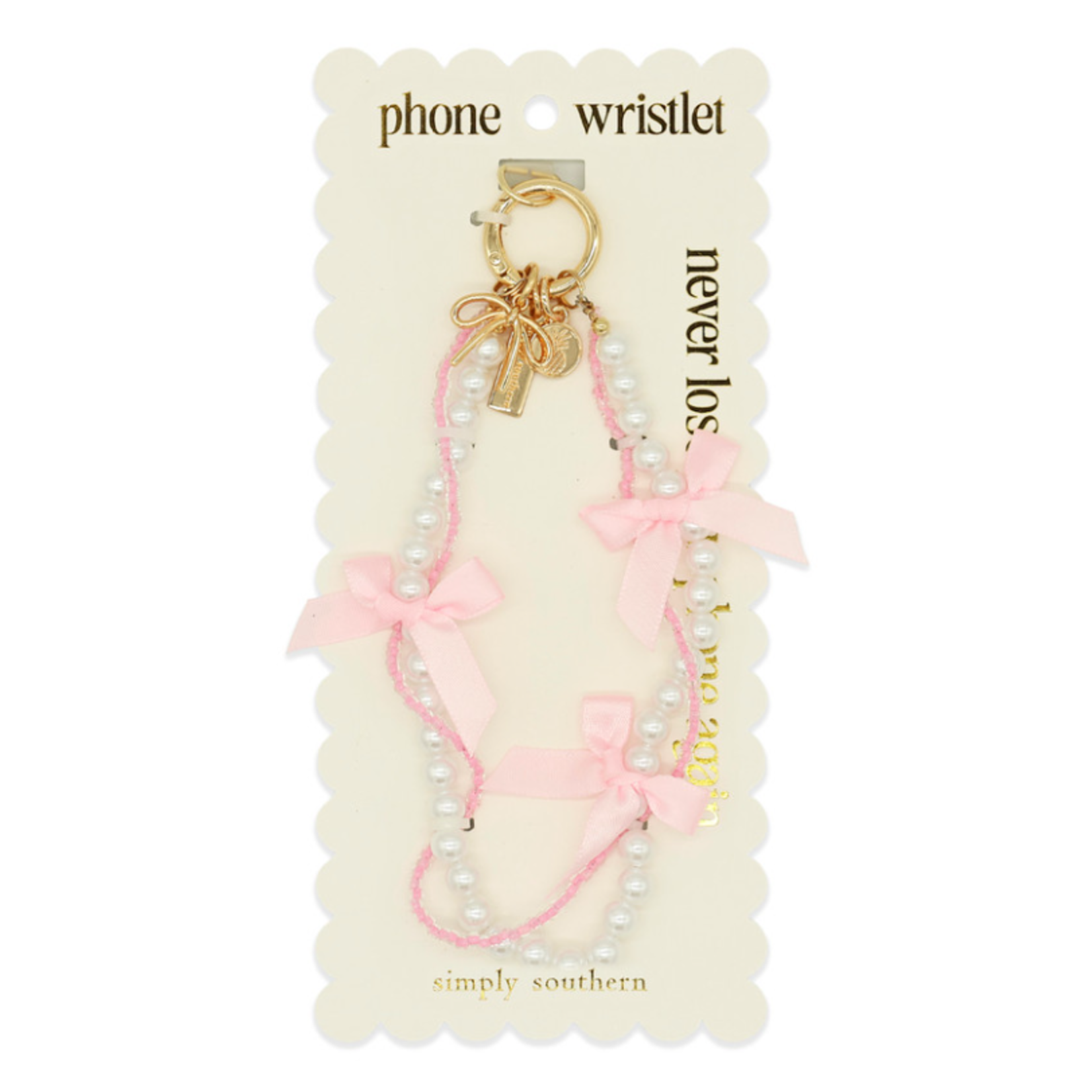 Simply Southern Simply Southern Phone Wristlet Pearl Pink