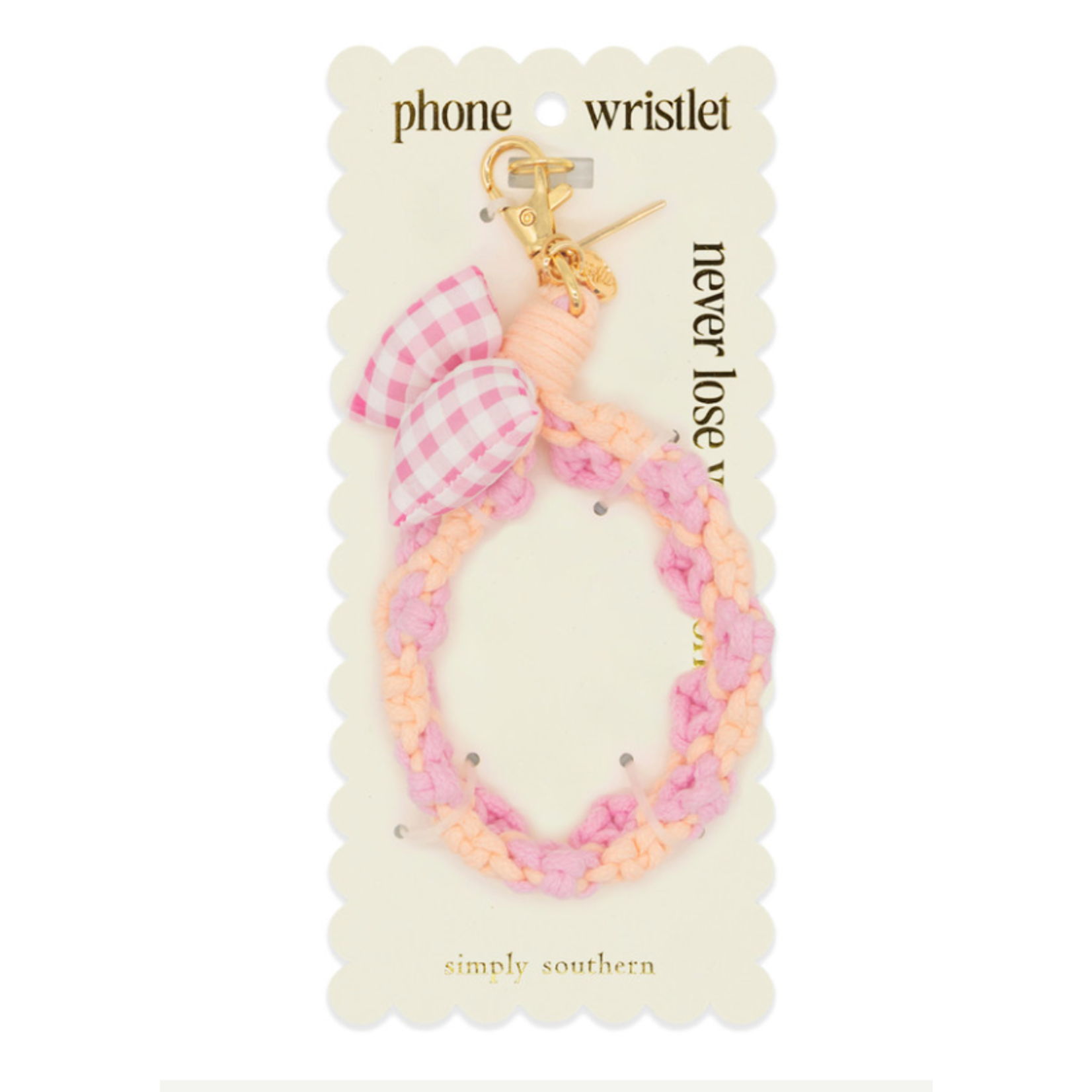 Simply Southern Simply Southern Phone Wristlet Bow Pink