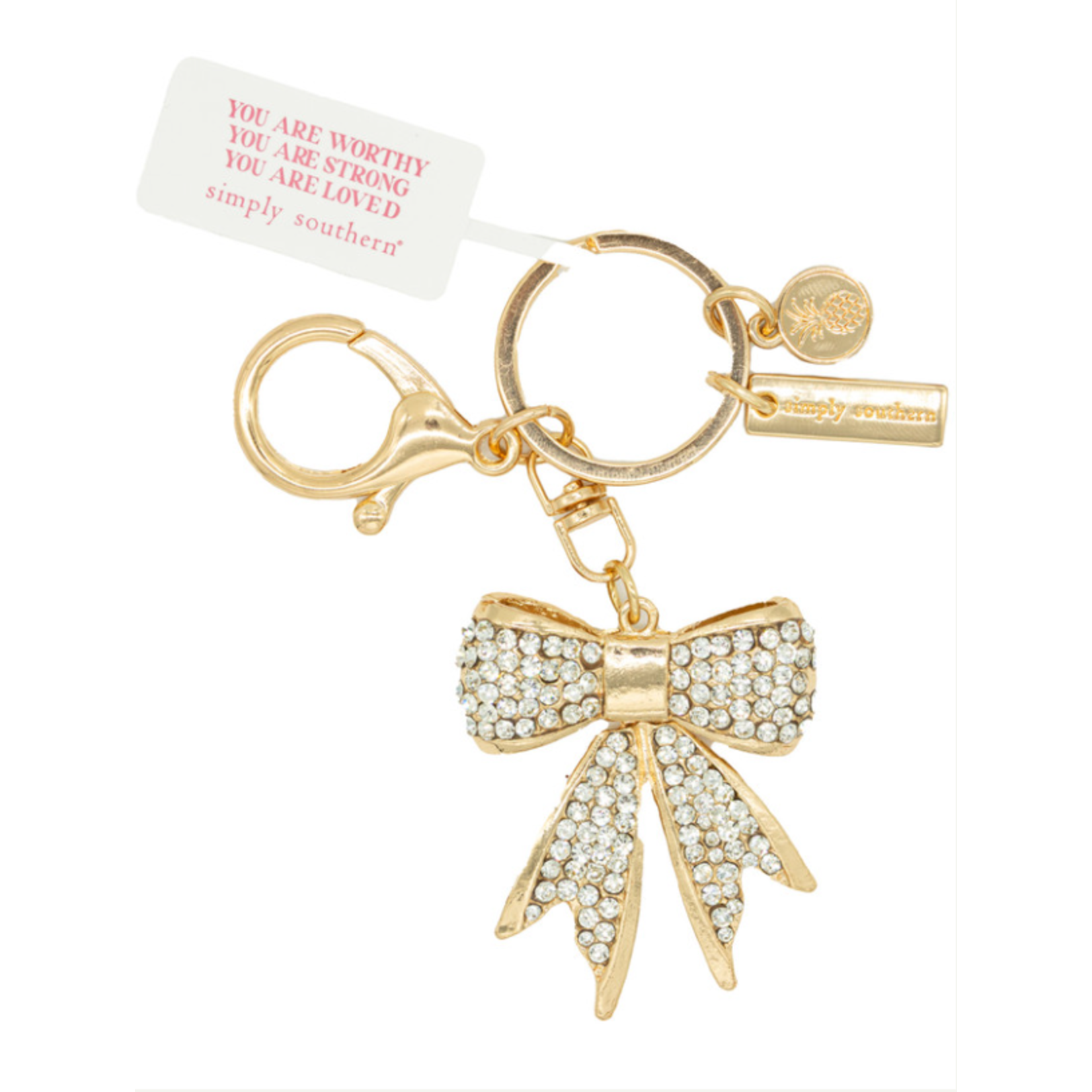 Simply Southern Simply Southern Bag Charm Bow Silver