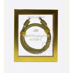 Simply Southern Simply Southern 3ft Rapid Charging Cable USB-C Gold Glitter