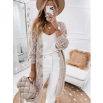 Lovesoft Lovesoft Hallow Out Knit Cardigan Sweater Khaki