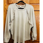 Sew in Love Sew In Love Ruffle Detail Long Sleeve Top Cream