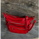 Jen & Co Jen & Co Nicole Multi Zip Crossbody Red M2677