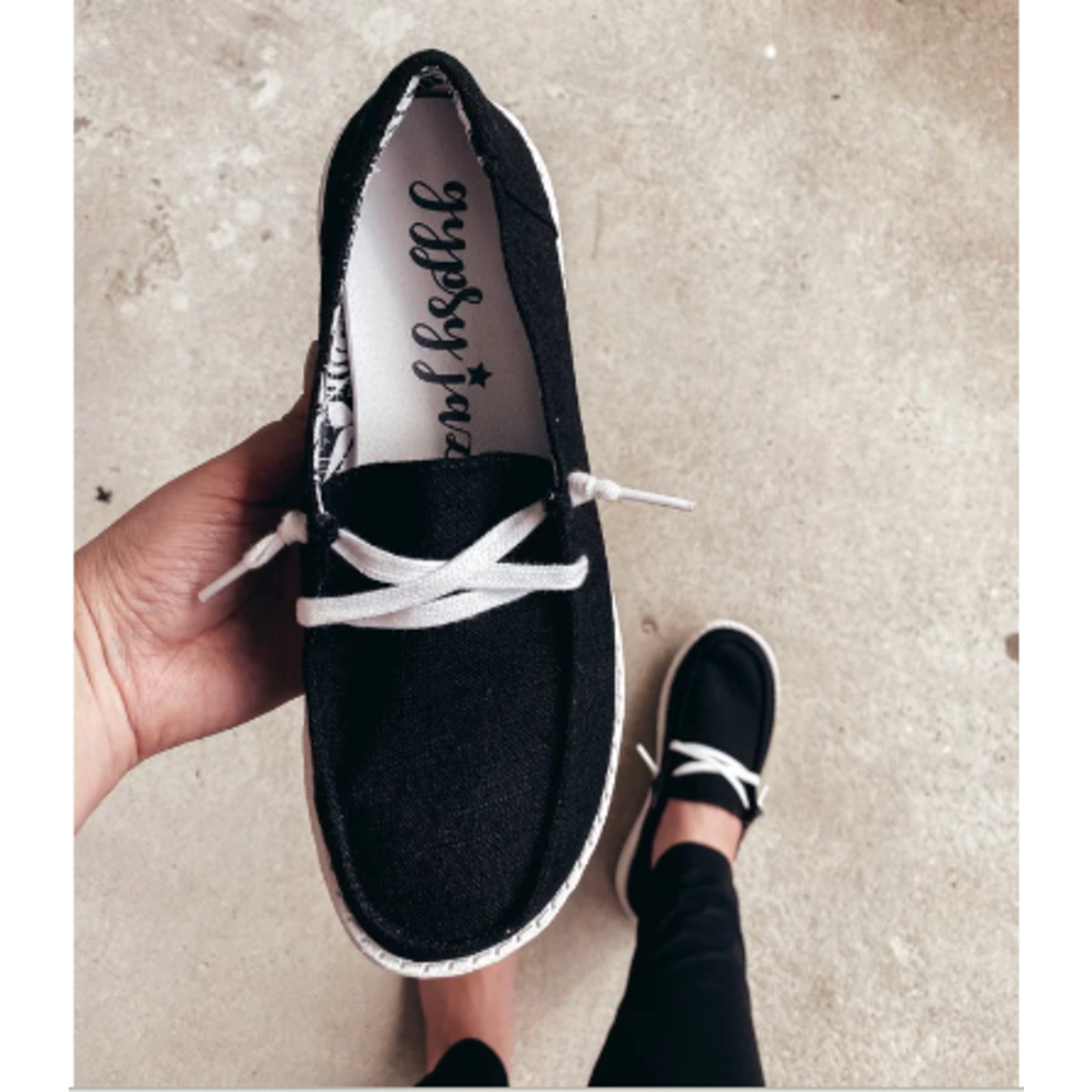 Gypsy Jazz Gypsy Jazz Holly Canvas Slip On Black