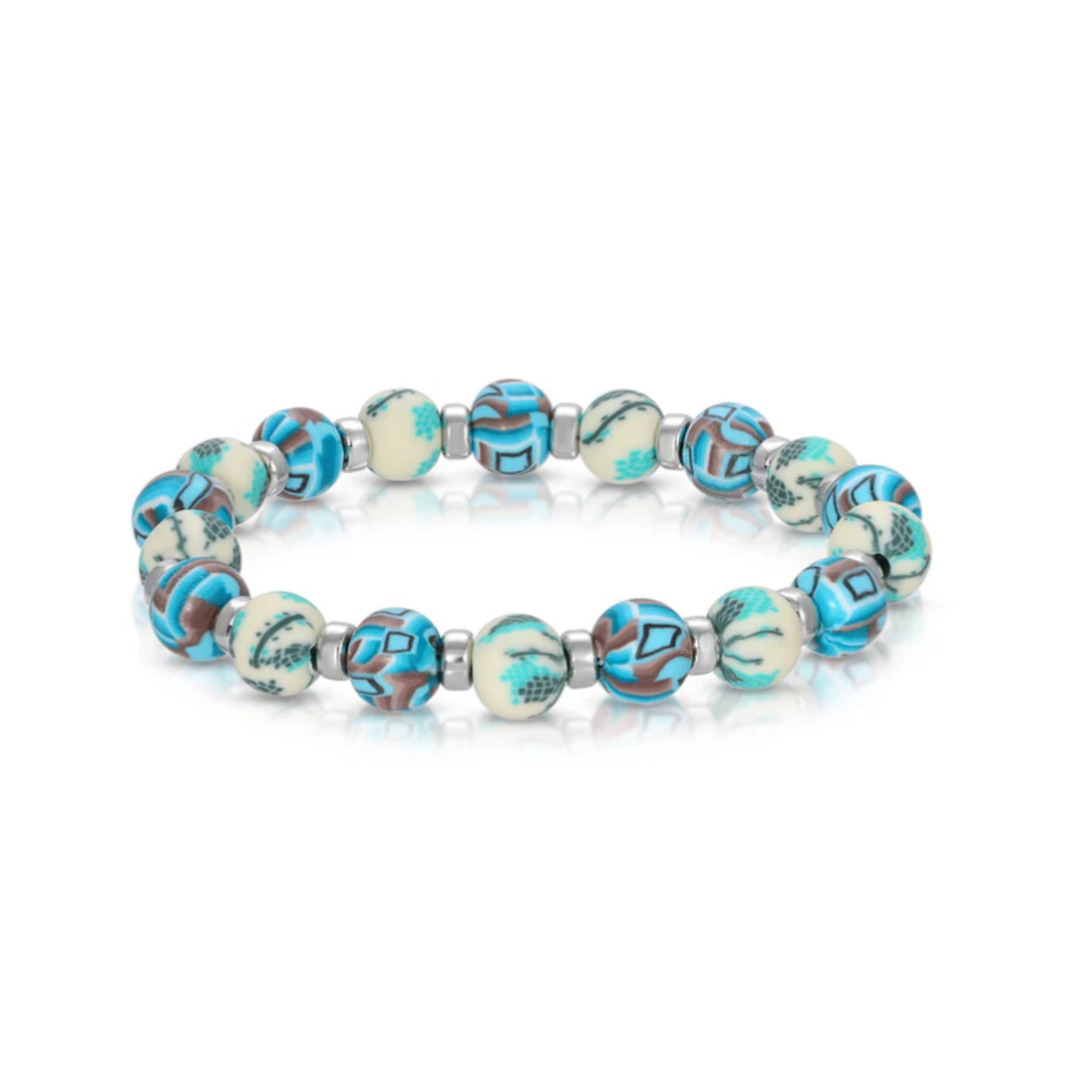 My Fun Colors My Fun Colors Peacock Mosaic Clay Beaded Bracelet