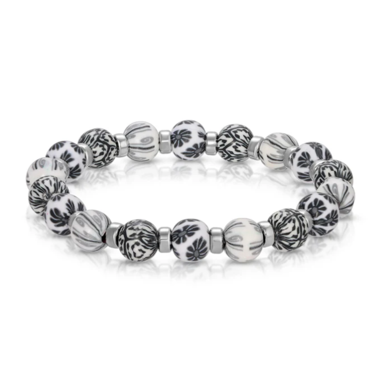 My Fun Colors My Fun Colors Black Paisley Clay Beaded Bracelet