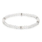 My Fun Colors My Fun Colors Mini Crystal Bracelet Ice White Silver Accent