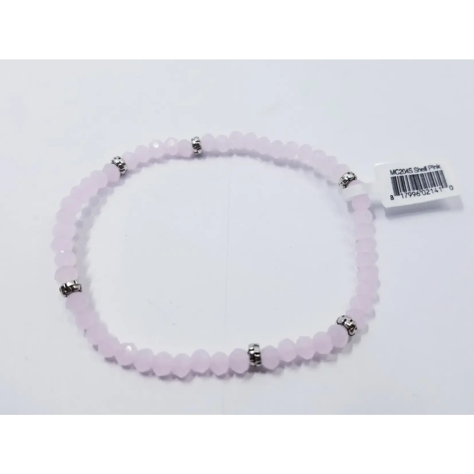 My Fun Colors My Fun Colors Mini Crystal Bracelet Shell Pink Silver Accent