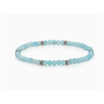 My Fun Colors My Fun Colors Mini Crystal Bracelet Blue and White Tie Dye Silver Accent