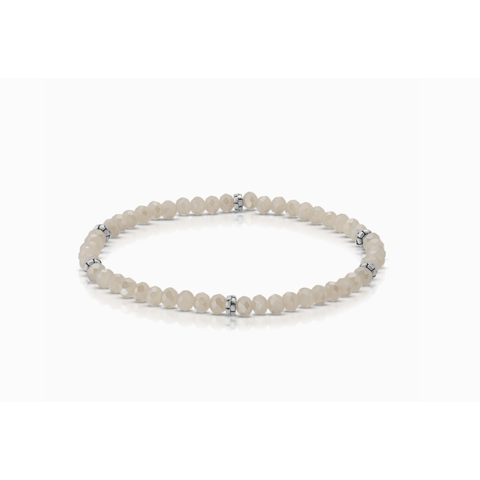 My Fun Colors My Fun Colors Mini Crystal Bracelet Champagne Silver Accent