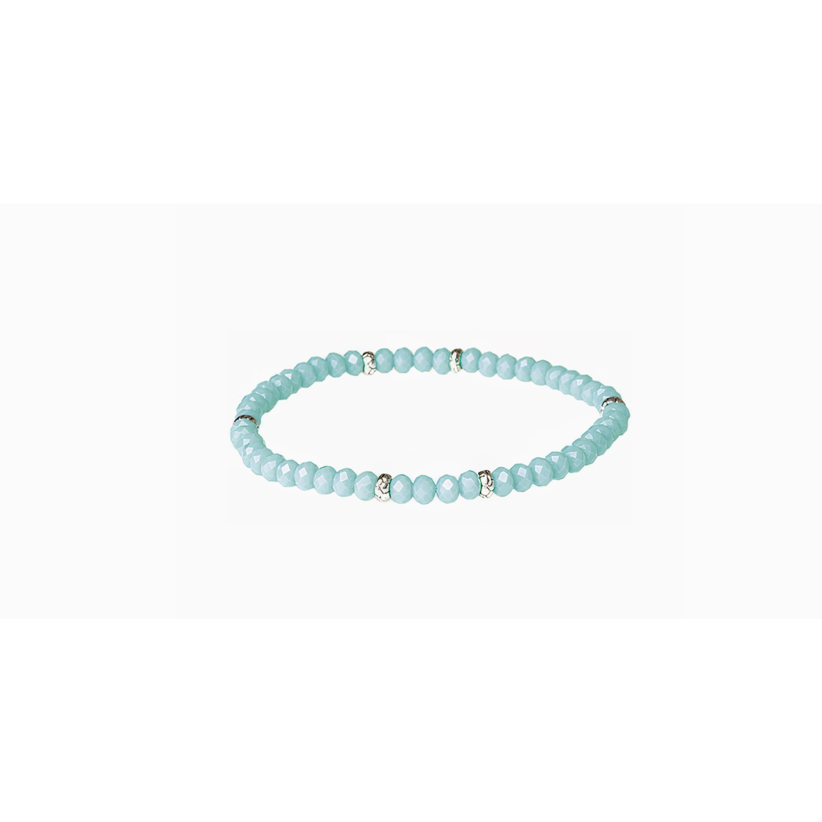 My Fun Colors My Fun Colors Mini Crystal Bracelet Sea Mist Silver Accent