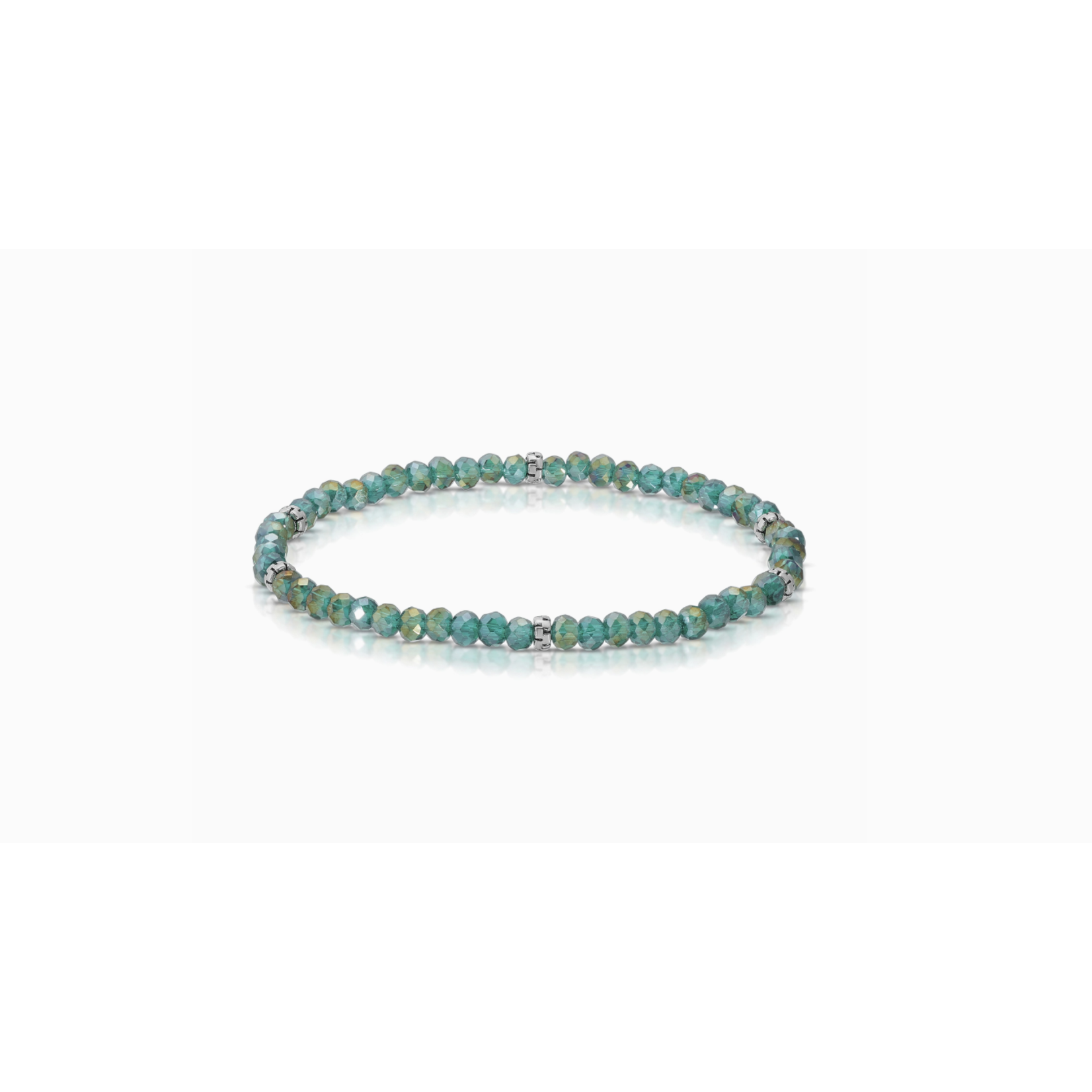 My Fun Colors My Fun Colors Mini Crystal Bracelet Teal Gold Silver Accent