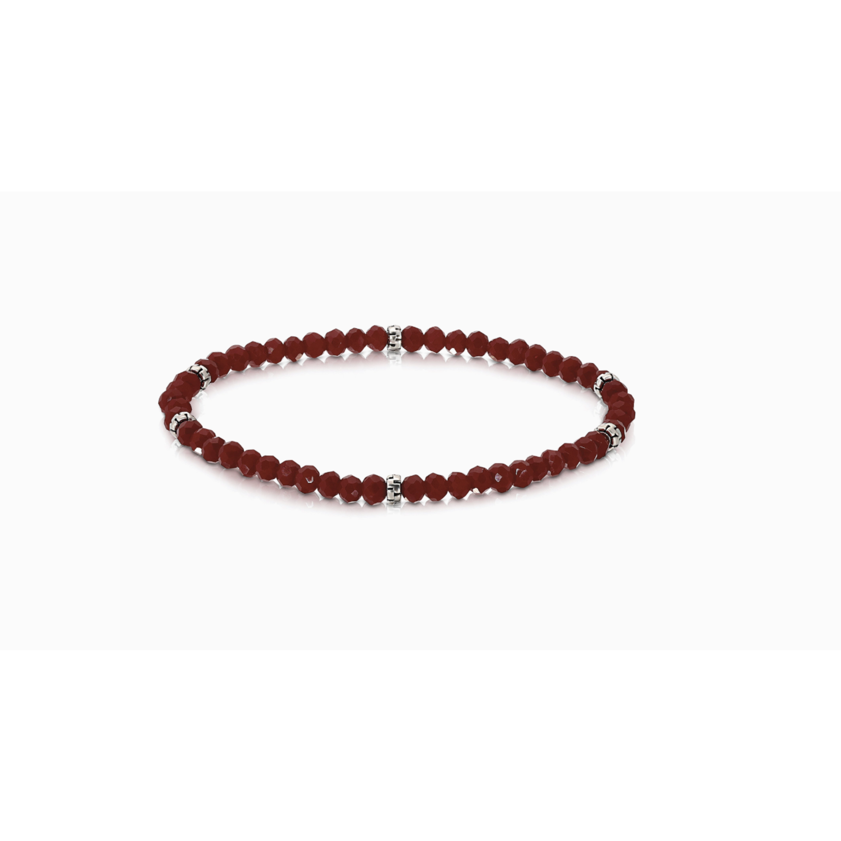 My Fun Colors My Fun Colors Mini Crystal Bracelet Garnet Silver Accent