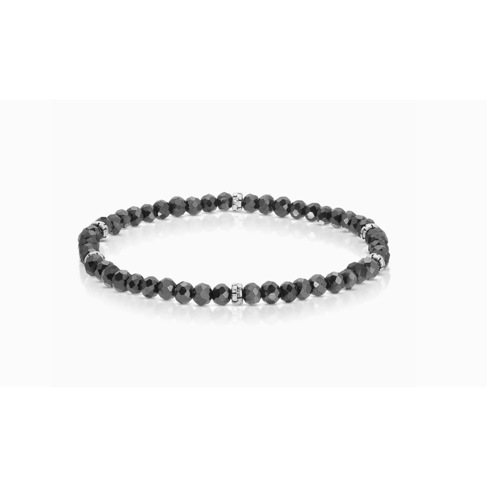 My Fun Colors My Fun Colors Mini Crystal Bracelet Black Silver Accent