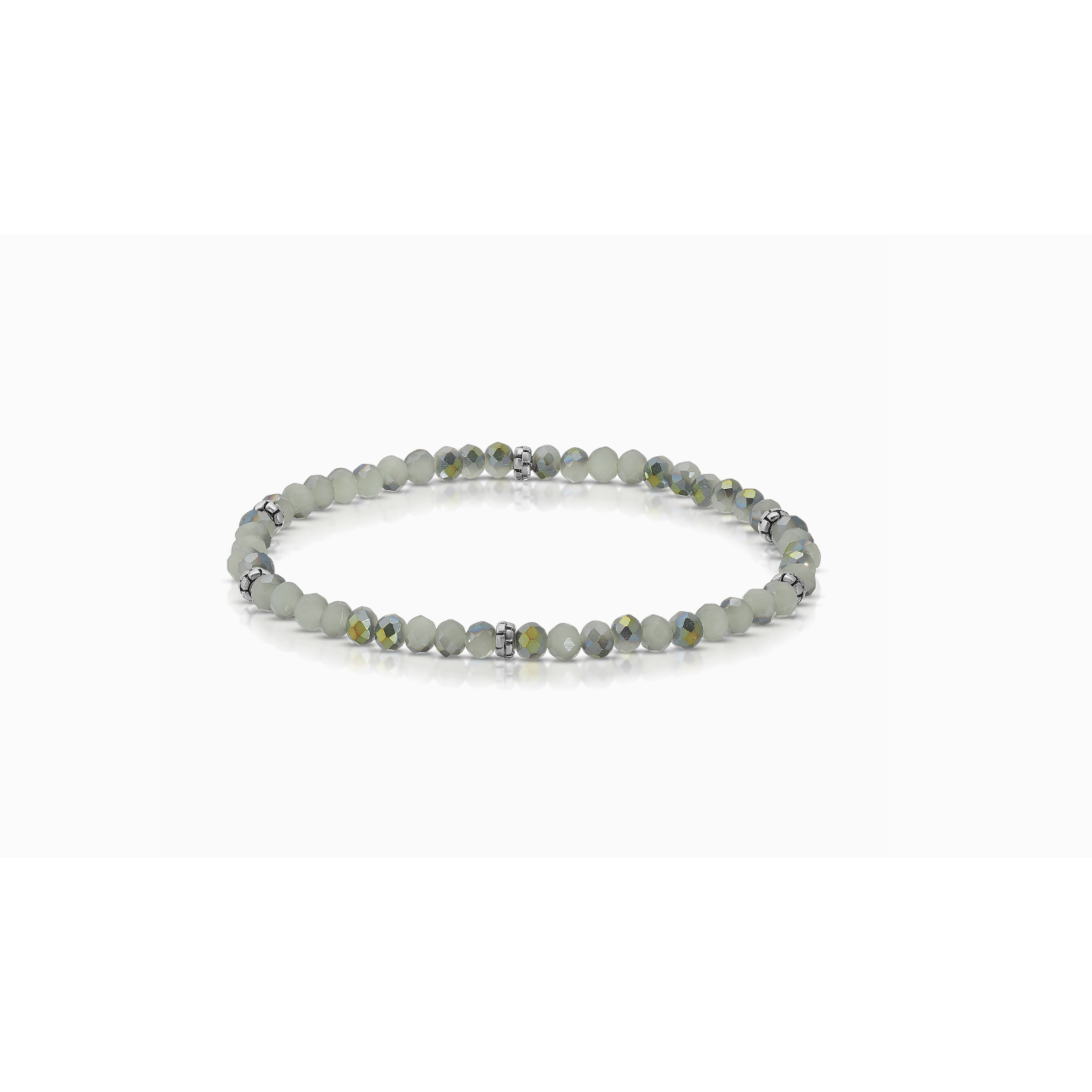 My Fun Colors My Fun Colors Mini Crystal Bracelet Twilight Sage Silver Accent