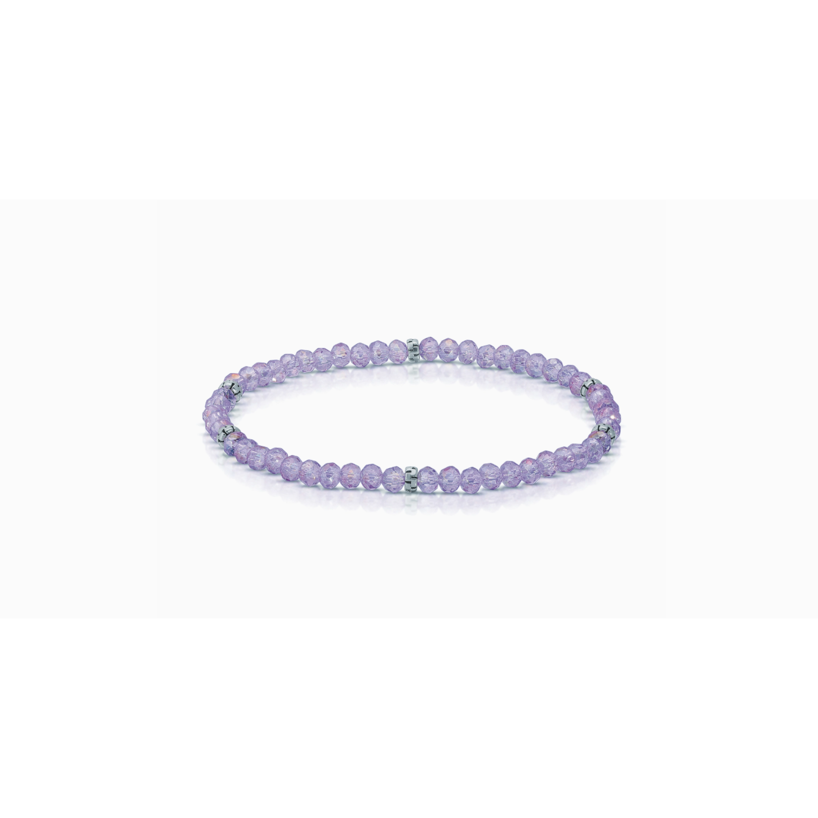 My Fun Colors My Fun Colors Mini Crystal Bracelet Lavender Silver Accent