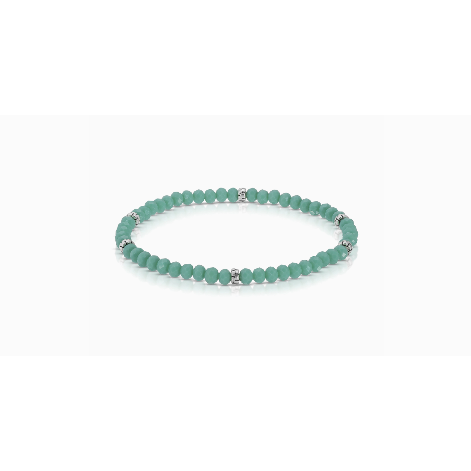 My Fun Colors My Fun Colors Mini Crystal Bracelet Turquoise Silver Accent